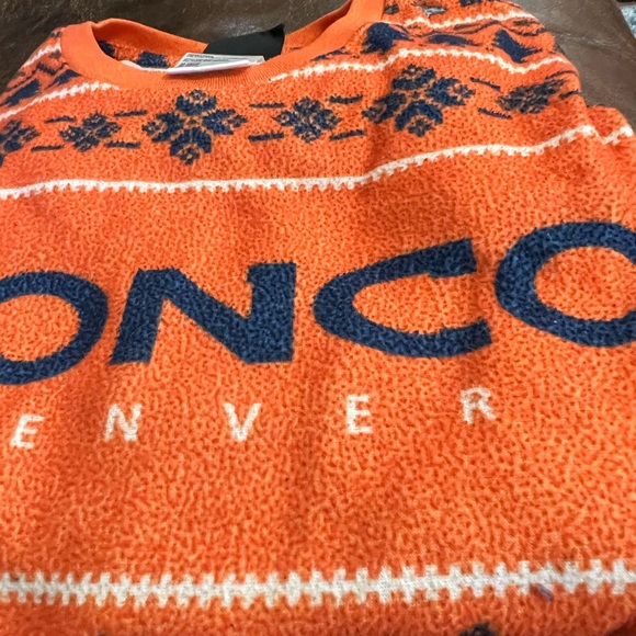Denver Broncos Ugly Sweater 2 Piece Pajama Set - Picture 3 of 5